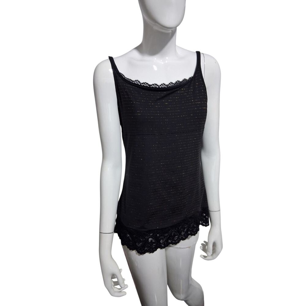 Y2K Sweet Nothings Womens Size XL Lace Metallic Whimsigoth Fairygoth Witchy Cami